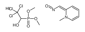 [(E)-(1-methylpyridin-2-ylidene)methyl]-oxoazanium,2,2,2-trichloro-1-dimethoxyphosphorylethanol,iodide Structure