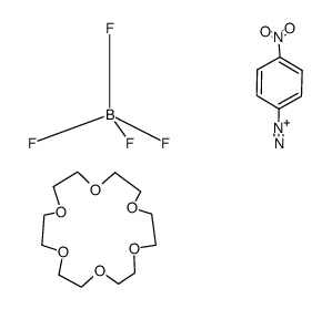 18-crown-6/p-nitrobenzenediazonium tetrafluoroborate complex Structure