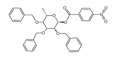 1-O-p-nitrobenzoyl-2,3,4-tri-O-benzyl-β-L-fucopyranose Structure