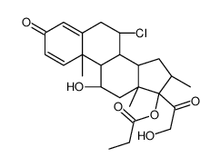 [(7R,8S,9S,10R,11S,13S,14S,16R,17R)-7-chloro-11-hydroxy-17-(2-hydroxyacetyl)-10,13,16-trimethyl-3-oxo-7,8,9,11,12,14,15,16-octahydro-6H-cyclopenta[a]phenanthren-17-yl] propanoate结构式