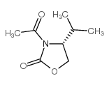n-acetyl-(4r)-isopropyl 2-oxazolidinone Structure