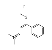 (E)-N-methyl-N-(3-(methylthio)-3-phenylallylidene)methanaminium iodide Structure