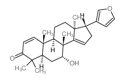 (5S,7R,8R,9R,10S,13S,17R)-17-(3-furyl)-7-hydroxy-4,4,8,10,13-pentamethyl-5,6,7,9,11,12,16,17-octahydrocyclopenta[a]phenanthren-3-one结构式