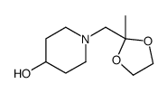 1-[(2-methyl-1,3-dioxolan-2-yl)methyl]piperidin-4-ol Structure