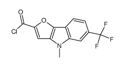 6-trifluoromethyl-4-methyl-furo[3,2-b]indole-2-carbonyl chloride Structure