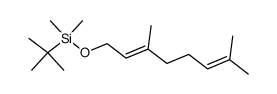 (1,1-dimethylethyl)[(3,7-dimethyl-2(E),6-octadienyl)oxy]dimethylsilane结构式