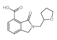3-Oxo-2-(tetrahydro-furan-2-ylmethyl)-2,3-dihydro-1H-isoindole-4-carboxylic acid结构式