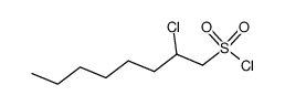 2-Chlorooctane-1-sulfonyl chloride结构式