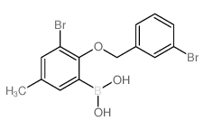3-溴-2-(3’-溴苄氧基)-5-甲基苯基硼酸结构式