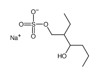 sodium 2-ethyl-3-hydroxyhexyl sulphate Structure