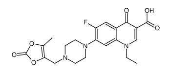 1-ethyl-6-fluoro-7-[4-[(5-methyl-2-oxo-1,3-dioxol-4-yl)methyl]piperazin-1-yl]-4-oxoquinoline-3-carboxylic acid结构式