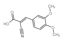 Alpha-氰基-3,4-二甲氧基肉桂酸结构式
