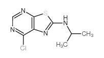 (7-氯噻唑并[5,4-d]嘧啶-2-基)异丙胺结构式