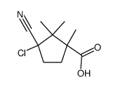 3-chloro-3-cyano-1,2,2-trimethyl-cyclopentanecarboxylic acid结构式