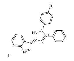 2H-Tetrazolium, 3-(4-chlorophenyl)-5-(1H-indol-3-yl)-2-phenyl-, iodide Structure