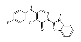 3(2H)-Pyridazinone,4-chloro-5-[(4-fluorophenyl)amino]-2-(1-methyl-1H-benzimidazol-2-yl)-结构式