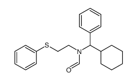 N-(1-cyclohexyl-1-phenylmethyl)-N-(2-phenylsulfanylethyl)formamide结构式