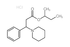 butan-2-yl 3-phenyl-3-(1-piperidyl)propanoate结构式