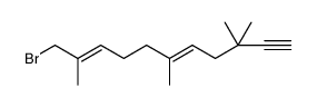5,9-Undecadien-1-yne, 11-bromo-3,3,6,10-tetramethyl-, (E,E) Structure