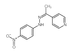 4-nitro-N-(1-pyridin-4-ylethylideneamino)aniline Structure