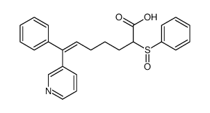 2-(benzenesulfinyl)-7-phenyl-7-pyridin-3-ylhept-6-enoic acid结构式