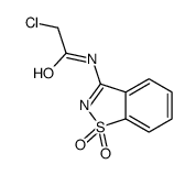 2-chloro-N-(1,1-dioxo-1,2-benzothiazol-3-yl)acetamide Structure