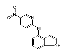 1H-Indol-4-amine, N-(5-nitro-2-pyridinyl)-结构式