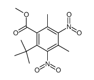 2-tert-butyl-4,6-dimethyl-3,5-dinitro-benzoic acid methyl ester结构式