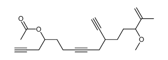 Acetic acid 7-ethynyl-10-methoxy-11-methyl-1-prop-2-ynyl-dodec-11-en-4-ynyl ester Structure