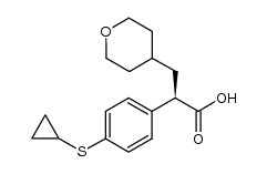 (R)-2-(4-(cyclopropylthio)phenyl)-3-(tetrahydro-2H-pyran-4-yl)propanoic acid Structure