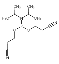 双(2-氰乙基)-N,N-二异丙基亚磷酰胺结构式