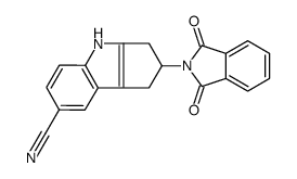 2-(1,3-二氧代异吲哚啉-2-基)-1,2,3,4-四氢环戊并[b]吲哚-7-甲腈结构式