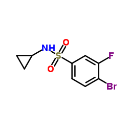 4-Bromo-N-cyclopropyl-3-fluorobenzenesulfonamide structure