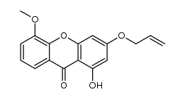 3-(allyloxy)-1-hydroxy-5-methoxyxanthone Structure