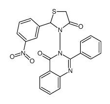 2-(3-nitrophenyl)-3-(4-oxo-2-phenylquinazolin-3-yl)-1,3-thiazolidin-4-one Structure