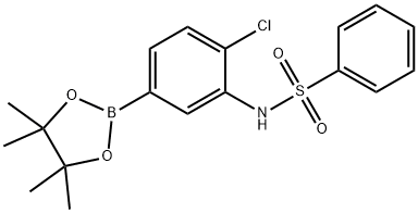 3-苯磺酰胺基-4-氯苯硼酸频哪醇酯结构式