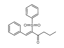 1-phenyl-2-(phenylsulfonyl)-hex-1-en-3-one结构式