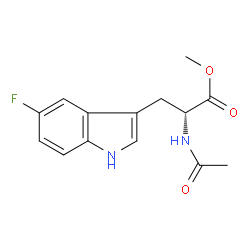 (R)-N-乙酰基-5-氟色氨酸甲酯结构式