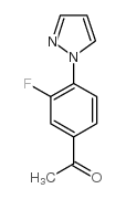 3-氟-4-(1-吡唑基)苯乙酮结构式