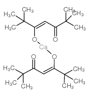 双(2,2,6,6-四甲基-3,5-庚二酮)钙结构式