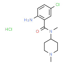 2-amino-5-chloro-N-methyl-N-(1-methylpiperidin-4-yl)benzamide hydrochloride Structure