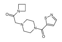 1-(azetidin-1-yl)-2-[4-(1,2-thiazole-5-carbonyl)piperazin-1-yl]ethanone Structure