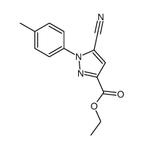 5-氰基-1-甲苯-1H-吡唑-3-甲酸乙酯结构式