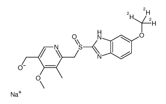sodium,[4-methoxy-5-methyl-6-[[6-(trideuteriomethoxy)-1H-benzimidazol-2-yl]sulfinylmethyl]pyridin-3-yl]methanolate Structure