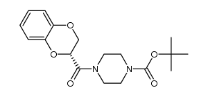 (R)-N-Boc-(1,4-benzodioxan-2-carbonyl)piperazine Structure