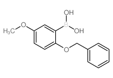 2-苄氧基-5-甲氧基苯硼酸结构式