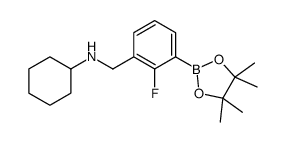 3-(N-环己基氨基甲基)-2-氟苯硼酸频那醇酯结构式