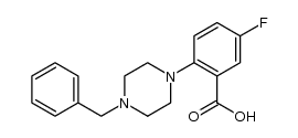 2-(4-苄基哌嗪-1-基)-5-氟苯甲酸结构式