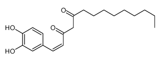 1-(3,4-dihydroxyphenyl)tetradec-1-ene-3,5-dione结构式