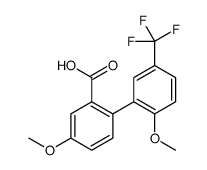 5-methoxy-2-[2-methoxy-5-(trifluoromethyl)phenyl]benzoic acid Structure